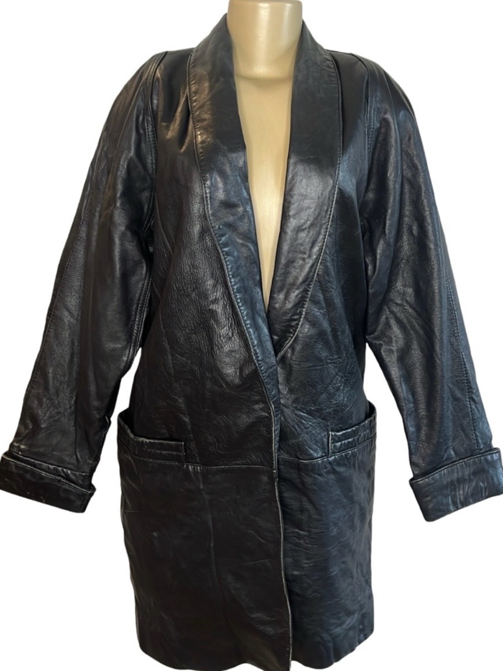 Vintage 80s Leather By Wilson’s Black Leather Blazer
